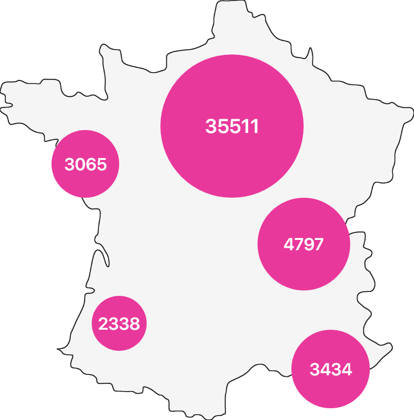 repartition freelance region